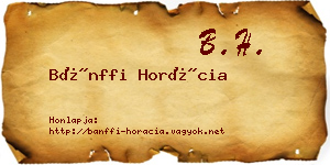Bánffi Horácia névjegykártya
